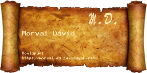 Morvai Dávid névjegykártya